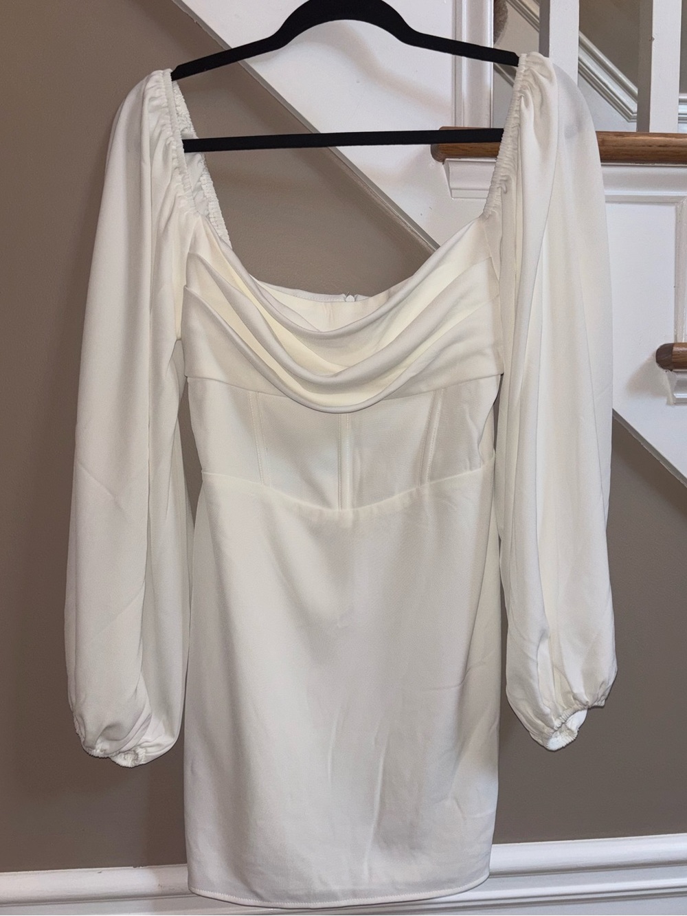 New Princess Polly Ivory Long Sleeve Dress size 8